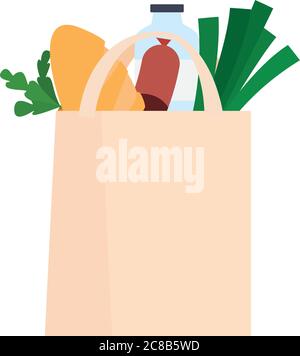 Isolated grocery bag icon Stock Vector