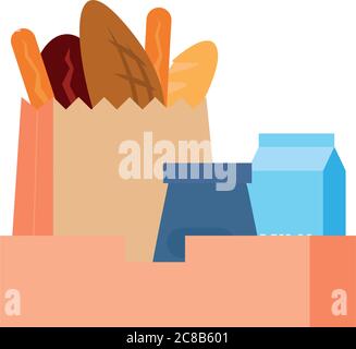 Isolated grocery bag icon Stock Vector