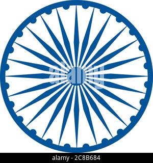 Chakra Ashoka icon Stock Vector