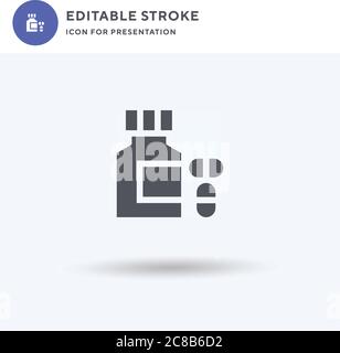 Supplements icon vector, filled flat sign, solid pictogram isolated on white, logo illustration. Supplements icon for presentation. Stock Vector