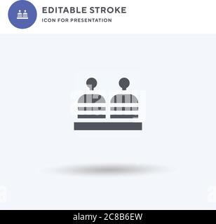 Canapes icon vector, filled flat sign, solid pictogram isolated on white, logo illustration. Canapes icon for presentation. Stock Vector