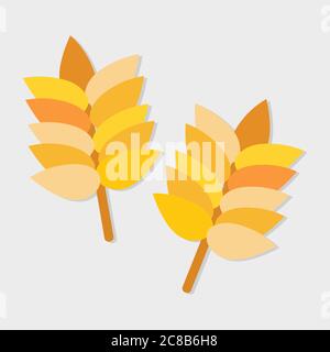 wheat isolated vector illustration in flat style Stock Vector