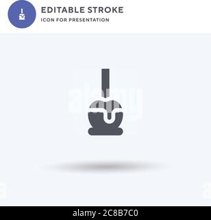 Caramelized Apple icon vector, filled flat sign, solid pictogram isolated on white, logo illustration. Caramelized Apple icon for presentation. Stock Vector