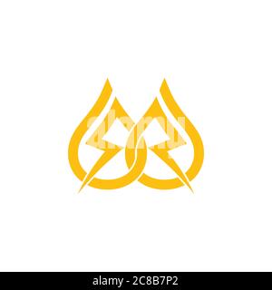 linked electric energy symbol vector Stock Vector