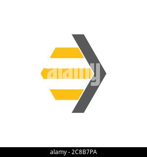 arrow right stripes line logo vector Stock Vector