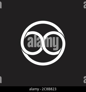 infinity linear circle loop logo vector Stock Vector