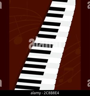 Musical keyboard image Stock Vector