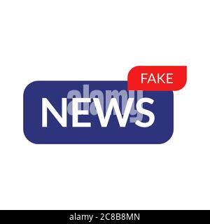Fake news icon logo isolated vector illustration Stock Vector