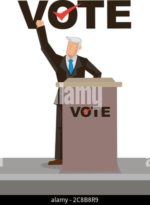 Political talk concept vector flat isolated illustration Stock Vector ...