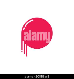 letter p shine candy logo vector Stock Vector