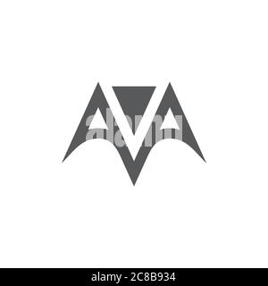 letter ava simple geometric logo vector Stock Vector