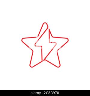 star energy flash design logo vector Stock Vector