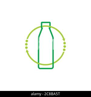 bottle circle dots process symbol vector Stock Vector