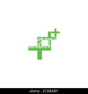 plus medical process motion symbol logo vector Stock Vector