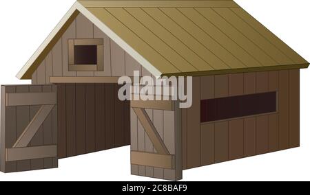 illustration of Farm house cartoon Stock Vector