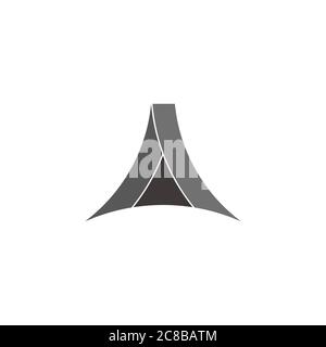abstract letter a triangle geometric design symbol vector Stock Vector