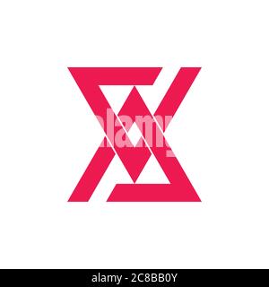 letter va linked triangle geometric logo vector Stock Vector
