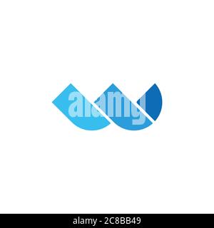abstract triangle geometric waves vector fit for your logo brand Stock Vector