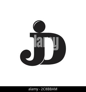 letters jd linked logo vector Stock Vector