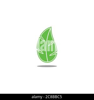 single leaf colorful geometric shadow design vector fit for nature product logo Stock Vector
