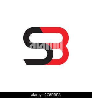 letters sb linked geometric logo vector Stock Vector