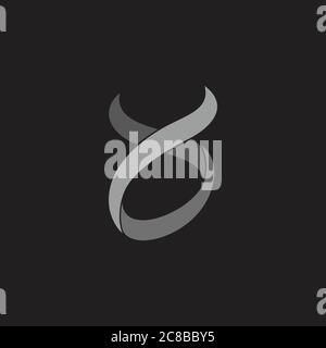 curves motion ribbon fabric shape vector fit for fashion brand logo Stock Vector