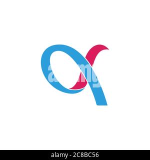 abstract letter q motion 3d ribbon vector fit for logo product Stock Vector