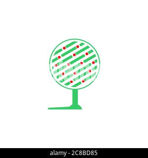 vector of fruit tree stripes geometric design concept Stock Vector