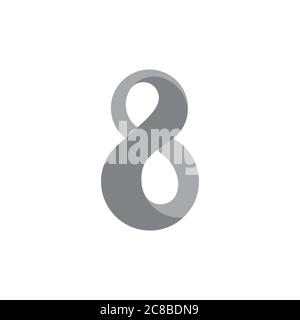 3d curves infinity design logo vector Stock Vector