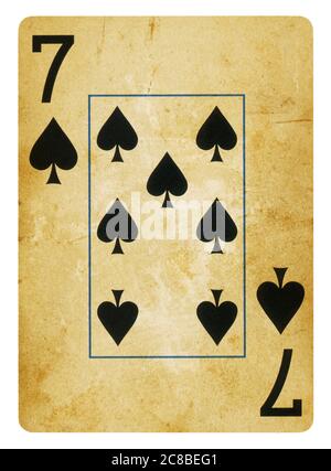 seven of spades playing card Stock Photo - Alamy