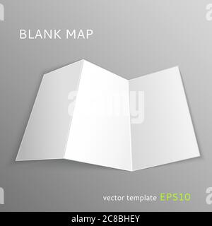 Vector blank map isolated on gray background Stock Vector