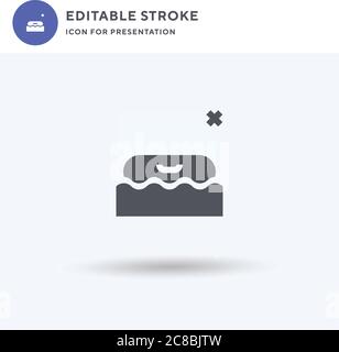 No Float icon vector, filled flat sign, solid pictogram isolated on white, logo illustration. No Float icon for presentation. Stock Vector