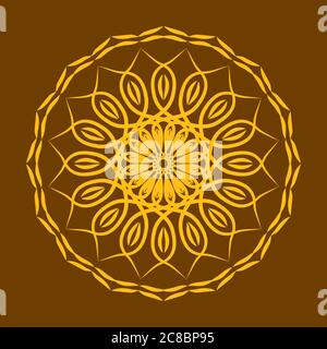 mandala colorful vintage art, ancient Indian vedic background design, old painting texture with multiple mathematical shapes. illustration Stock Vector