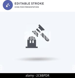 Whack A Mole icon vector, filled flat sign, solid pictogram isolated on white, logo illustration. Whack A Mole icon for presentation. Stock Vector