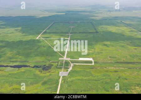 (200723) -- ZHENGLAN BANNER, July 23, 2020 (Xinhua) -- Aerial photo taken on July 22, 2020 shows the site of Xanadu in Zhenglan Banner of Xilingol League, north China's Inner Mongolia Autonomous Region. Located in Zhenglan Banner of Xilingol League, north China's Inner Mongolia Autonomous Region, the relic site of Xanadu, or Yuan Shangdu ruins, is one of the best preserved sites of the capital cities of Yuan Dynasty (1271-1368) in China. Credit: Xinhua/Alamy Live News Stock Photo