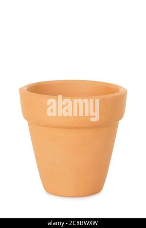 empty flower pot isolated on white Stock Photo