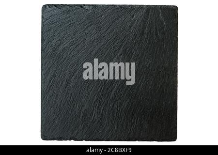 black stone slate isolated on white Stock Photo