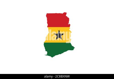 Ghana map vector illustration Stock Vector