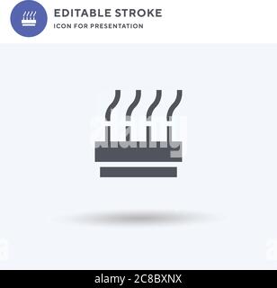 Incense icon vector, filled flat sign, solid pictogram isolated on white, logo illustration. Incense icon for presentation. Stock Vector