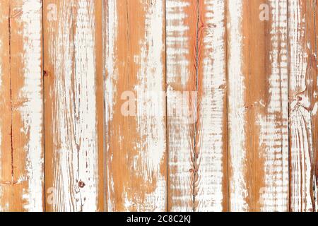 old wooden planks which have been painted and sanded Stock Photo