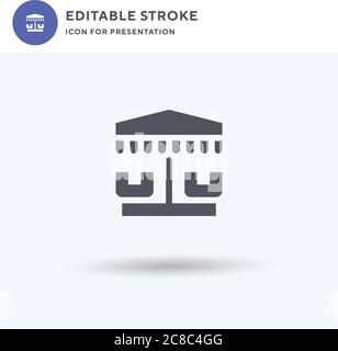 Spinning Teacup icon vector, filled flat sign, solid pictogram isolated on white, logo illustration. Spinning Teacup icon for presentation. Stock Vector