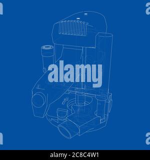 Outline milling machine Stock Photo