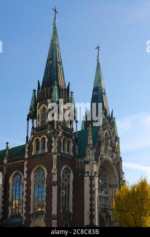 Catholic church of St. Elisabeth (the holy Olga and Elisabeth Cathedral), Lviv Stock Photo