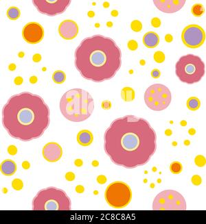Abstract flower pollen, dust of flowers, seamless pattern Stock Vector