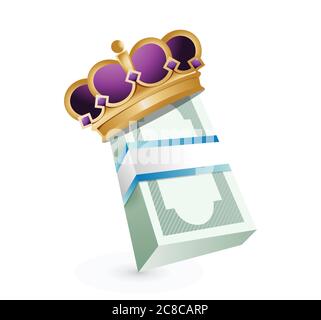 Bills and crowd illustration design over a white background Stock Vector