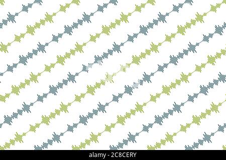 Seamless pattern of Sound waves Stock Vector