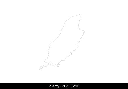 Isle of Man outline map vector illustration Stock Vector