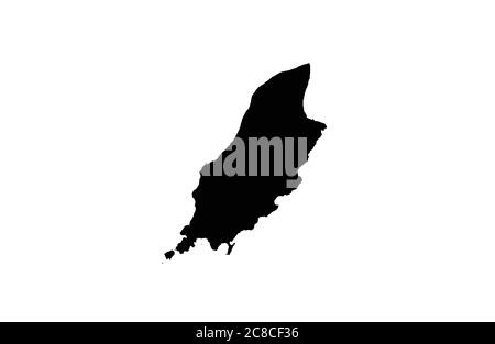 Isle of Man outline map vector illustration Stock Vector