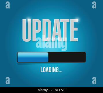 Updates loading concept illustration design over a blue background Stock Vector