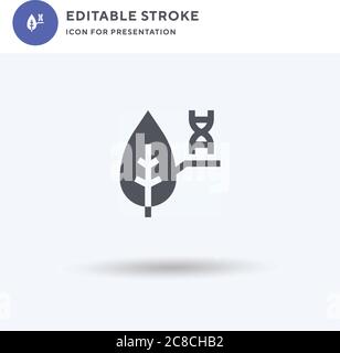 Gmo icon vector, filled flat sign, solid pictogram isolated on white, logo illustration. Gmo icon for presentation. Stock Vector